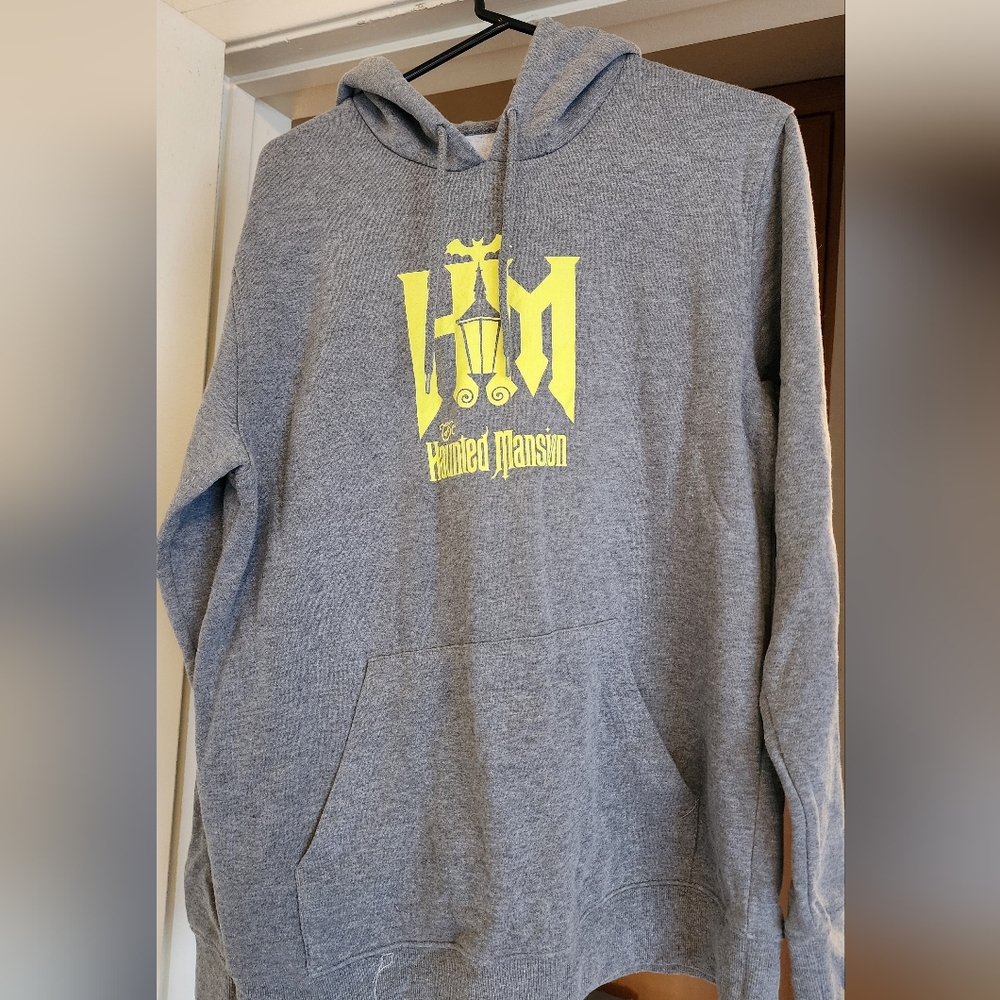 Disney Haunted Mansion Gray and Yellow Sweatshirt Casual Comfort